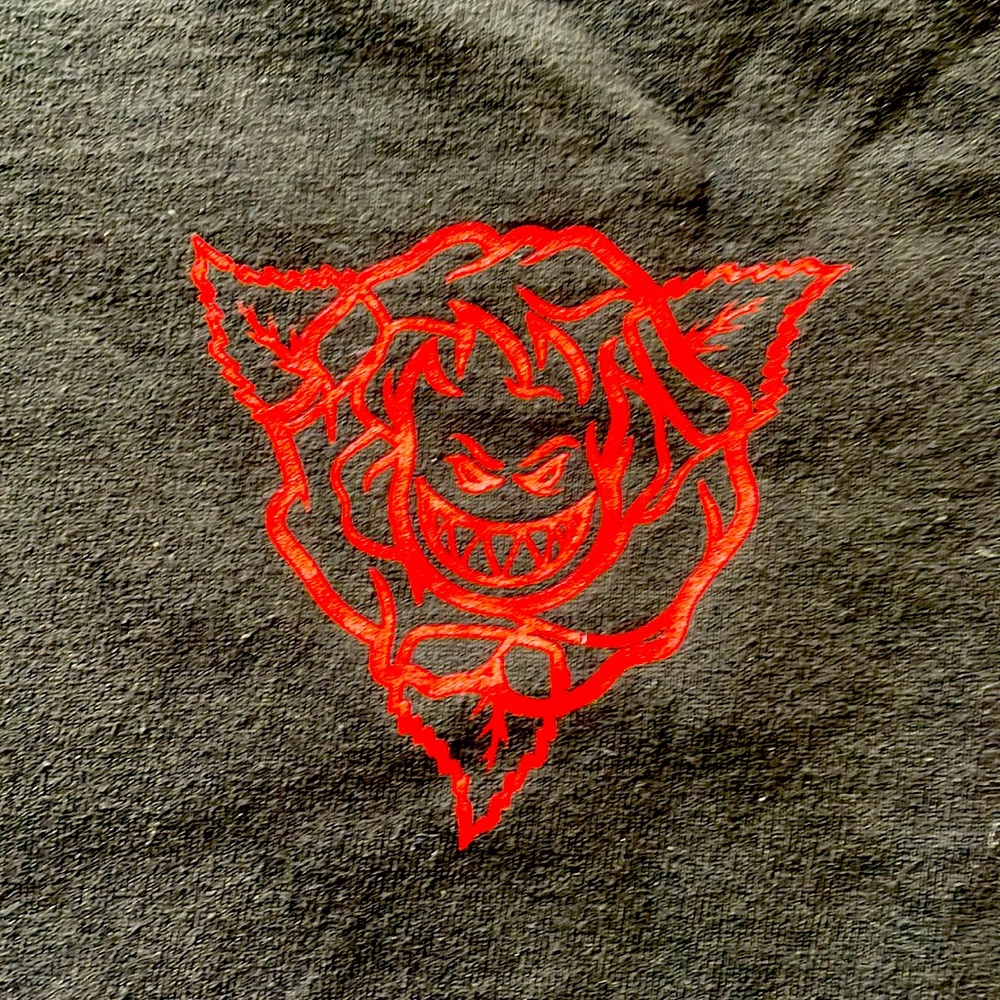 🔥2 lots/$10 Spitfire rose logo blk tshirt, sz. Med